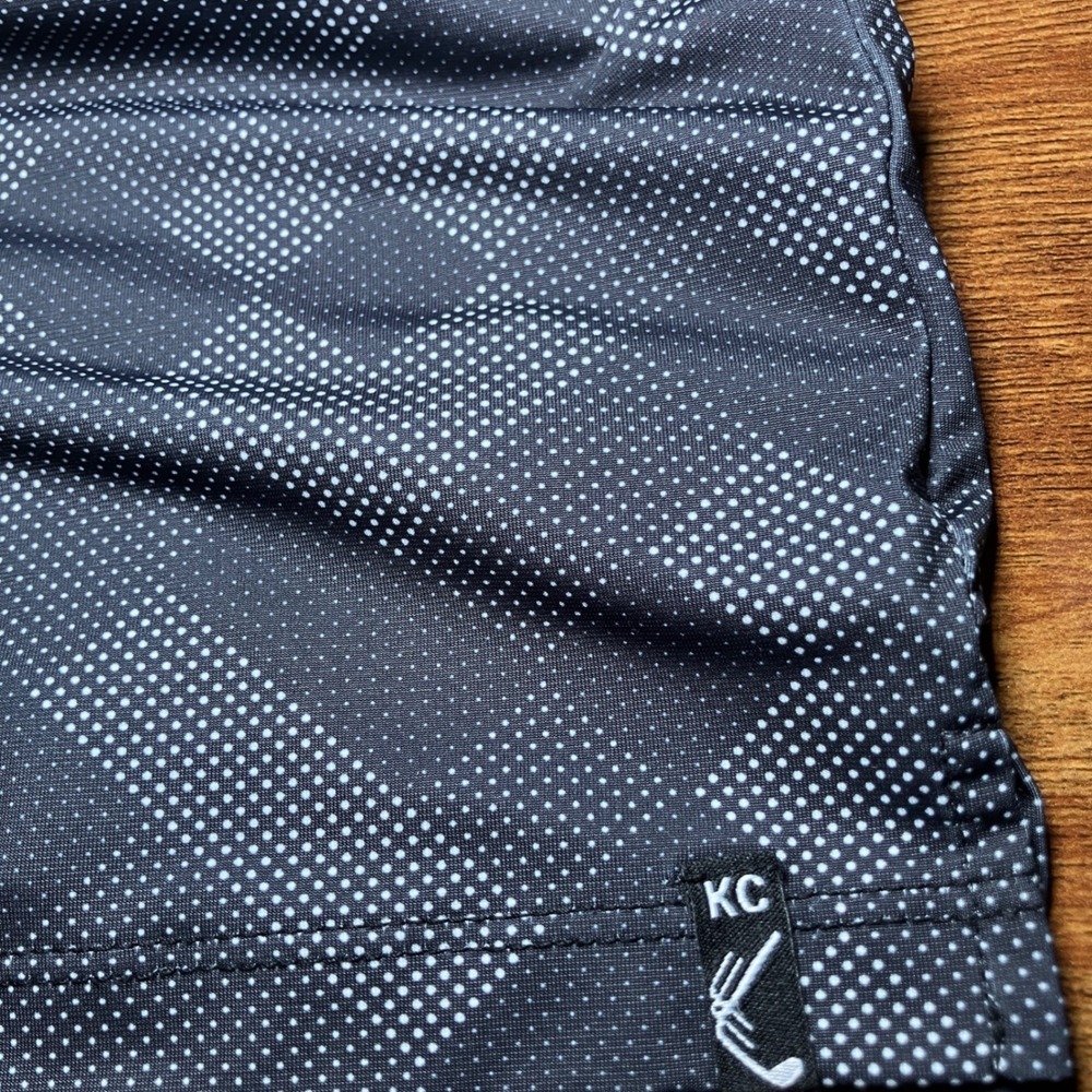 Kenneth Cole Golf Polo Shirt Mens XL Gray Geometric Print Performance - Picture 6 of 7